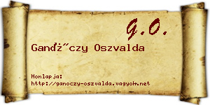 Ganóczy Oszvalda névjegykártya